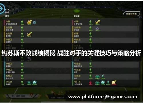 热苏斯不败战绩揭秘 战胜对手的关键技巧与策略分析 热苏斯不败战绩揭秘 战胜对手的关键技巧与策略分析